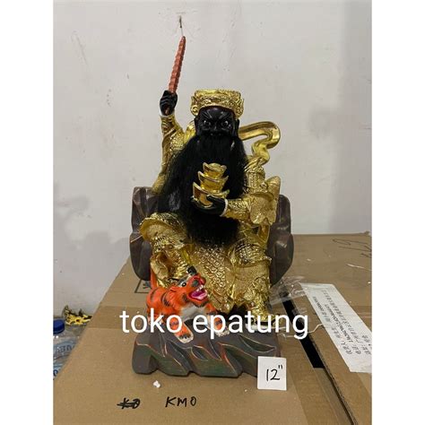 Jual Patung Dewa Han Tan Kong Tio Guan Sui Kayu Inch Emas