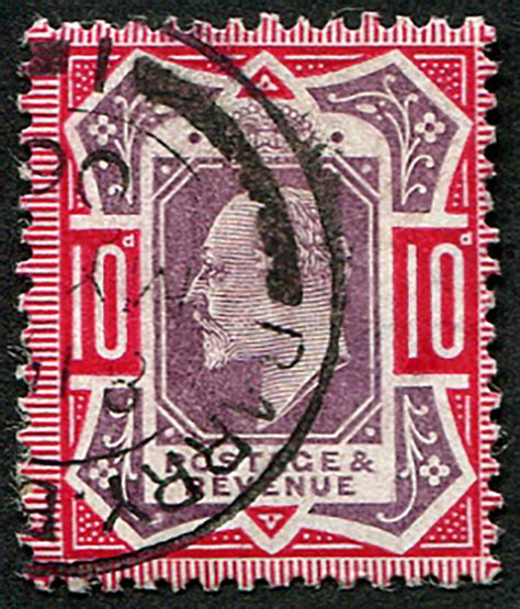 10d SG 255 VARIETY SLATE PURPLE DEEP BRIGHT CA Embassy Philatelists