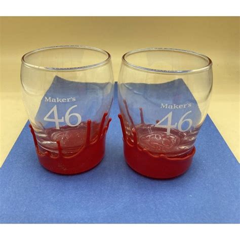 Makers Mark Dining Makers Mark 46 Bourbon Taper Red Wax Dipped Rocks Glasses Set Of 2 Poshmark