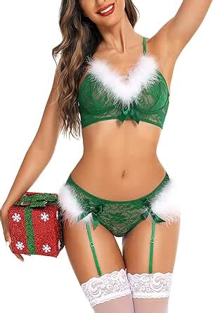 Rslove Women Lingerie Set Sexy Bra And Panty Sets With Garter Belt Lace Teddy Babydoll Bodysuit