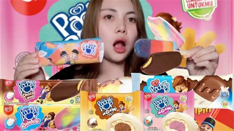 Asmr Paddle Pop Ice Cream 🍦 Paddle Pop Rainbow Choco Lava Milkie