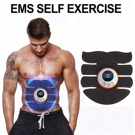 Estimulador Muscular Elétrico Carregamento EMS Treinador de