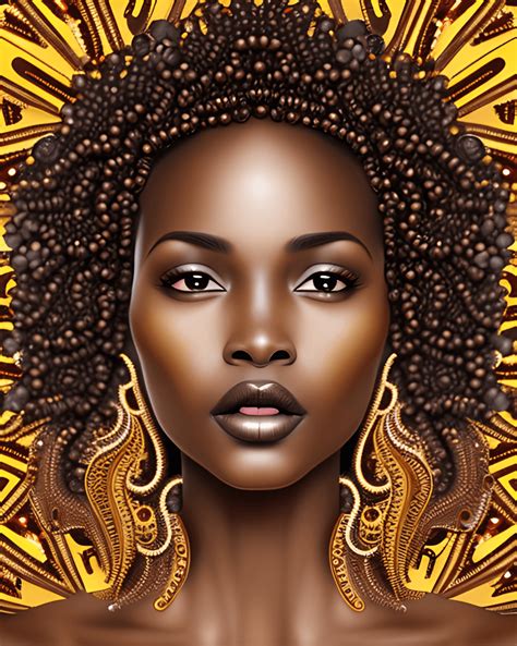 Beautiful Dark Skinned Woman In 8k · Creative Fabrica