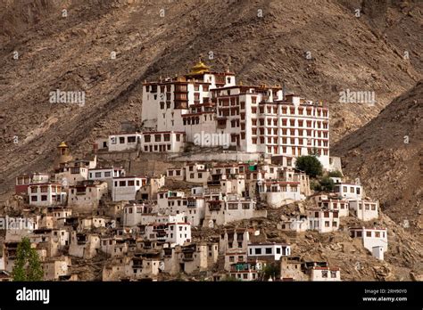 India Ladakh Chemrey Hilltop Buddhist Gompa Stock Photo Alamy