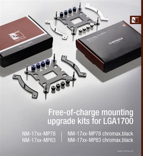 Noctua Plans To Offer Free LGA1700 Upgrade Kits For Intel S Alder Lake