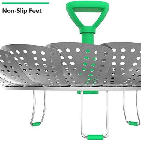 Vremi Collapsible Vegetable Steamer Basket Food Safe Round Stainless