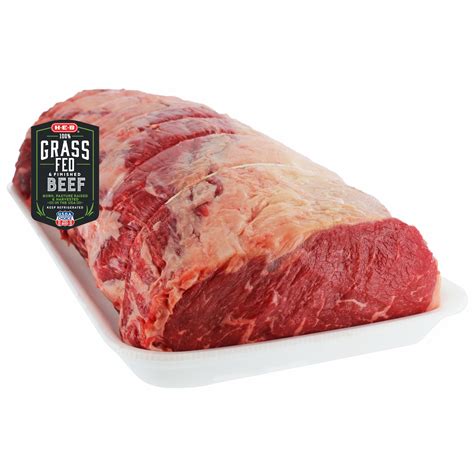 H E B Grass Fed Beef Ribeye Roast Boneless Whole 7 Ribs Usda Choice