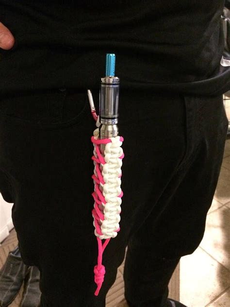 Pinkglow In The Dark Paracord Vape Pen Pouch Wcarabiner Etsy Vape