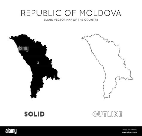 Moldova Map Blank Vector Map Of The Country Borders Of Moldova For