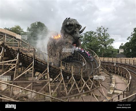 Alton Towers Wicker Man Stock Photo - Alamy