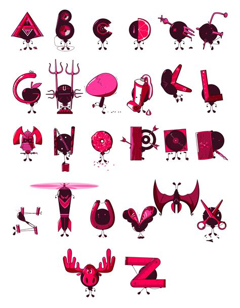 The WEIRD Character Alphabet on Behance