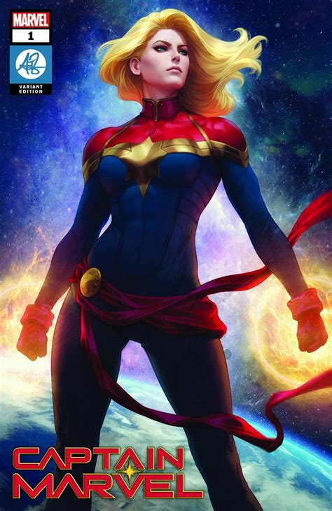 Captain Marvel 1 Artgerm Collectibles Exclusive Trade Dress Captain