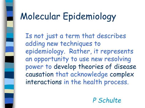 Ppt Introduction To Molecular Epidemiology Powerpoint Presentation