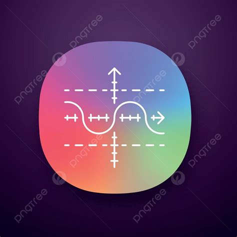 ícone Do Aplicativo De Gráfico Senoidal Dados De Diagrama