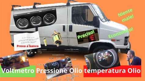 Fiat Ducato D Kit Voltmetro Manometro E Temperatura Olio Prova A