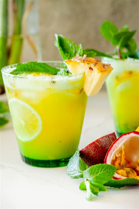 Fresh Pineapple And Passion Fruit Mojito Recipe Passion Fruit