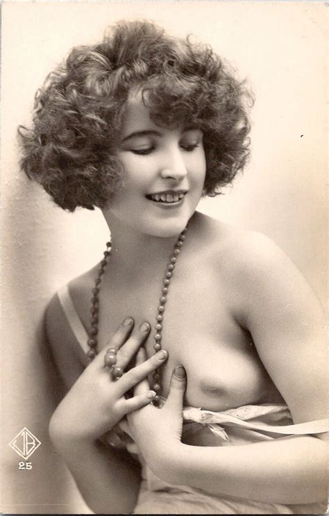 Close Up Early Biederer French Nude Woman Original Old S Photo