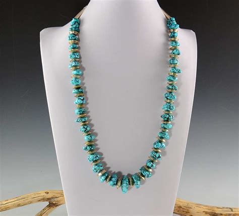 Piki Wadsworth Lone Mountain Turquoise Necklace Hoel S Indian Shop