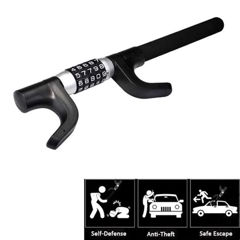 Car Steering Wheel Lock Anti Theft Security Extendable Device Retractable Keyless Password 5