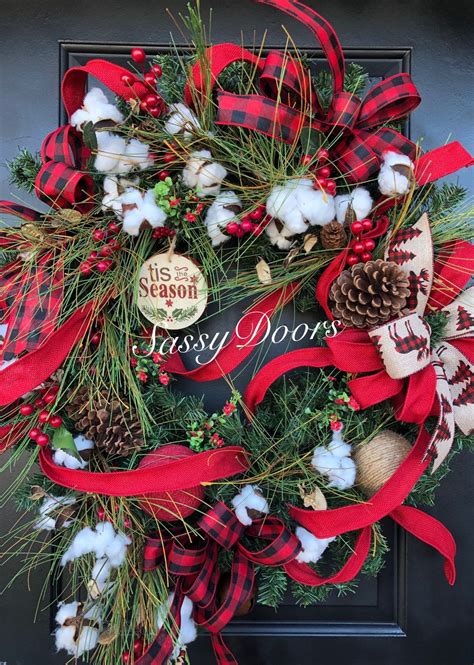 Christmas Wreath, Woodland Christmas Wreath, Rustic Christmas Wreath ...