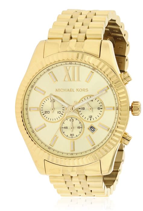 Michael Kors Lexington Gold Tone Chronograph Mens Watch Mk8281 For Sale Online Ebay