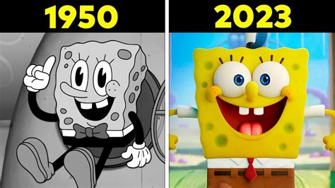 La Historia y Evolución de Bob Esponja en Películas y TV 1950 2023