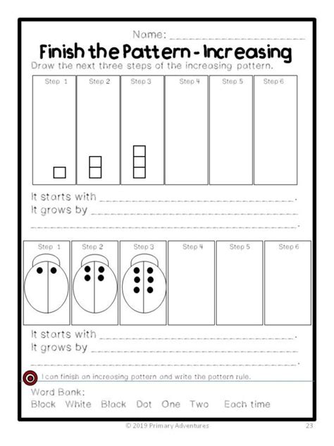 Patterns Unit Repeating Increasing Decreasing Made By Teachers