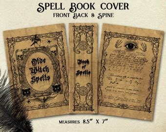 Printable Hocus Pocus Spell Book Cover Halloween Decorations Etsy