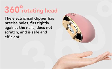 Electric Nail Clipper Anti Splatter Rechargeable Automatic Nail Cutter