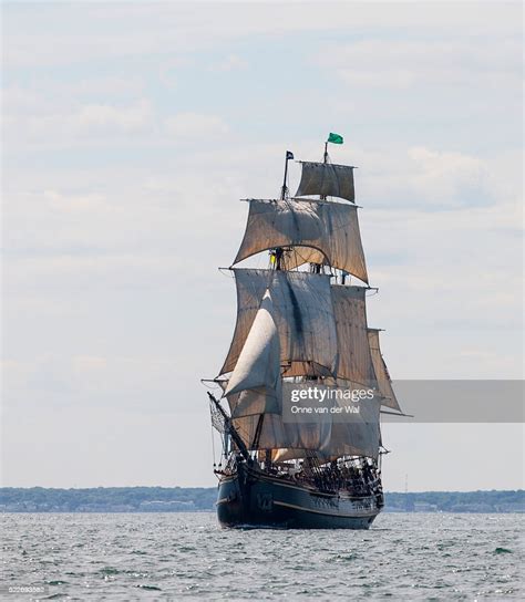 Hms Bounty Sailing Off Newport Ri During Tall Ships Parade Of Sail 2012