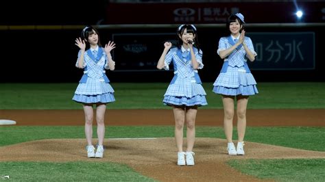 2021112 Akb48 Team Tp 邱品涵、林于馨、洗迪琦 為樂天桃猿開球 桃園國際棒球場 Rakuten Monkeys