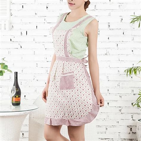 Flower Printed Women Lady Kitchen Apron Dress Restaurant Home Kitchen