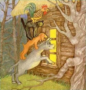 The Bremen Town Musicians Fairy Tales Art Book Illustration