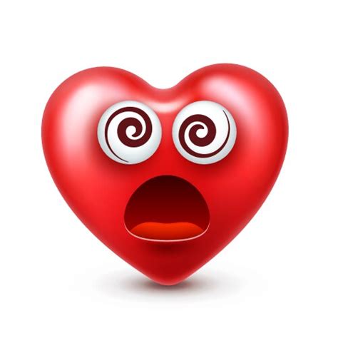 Crying Heart Shaped Funny Emoticon Icon Royalty Free Vector