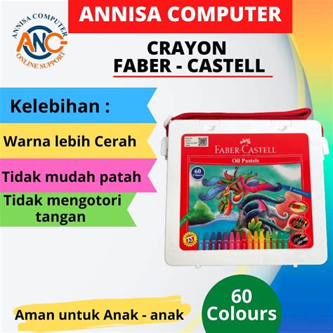 Jual Crayon Faber Castell Hexagonal Oil Pastels Krayon 60 Warna