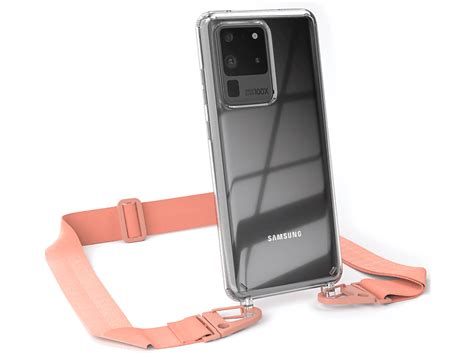 EAZY CASE Transparente Hülle mit breiter Kordel + Karabiner ...