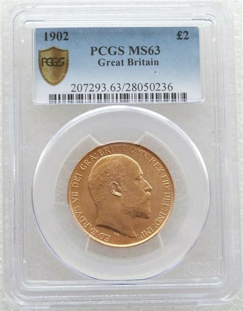 Edward Vii Coronation Gold Double Sovereign Coin Pcgs Ms