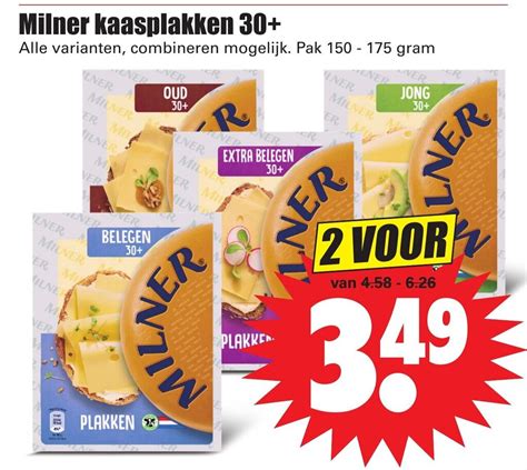 Milner Kaasplakken G Aanbieding Bij Dirk