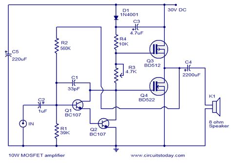 Mosfet Audio Amplifier Circuit Wiring Library - Riset