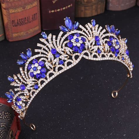 Stunning Alloy Princess Crown Bridal Tiara With Rhinestone Accents