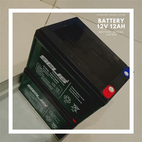 Jual Battery Sepeda Listrik 12v 12ah SELIS Shopee Indonesia