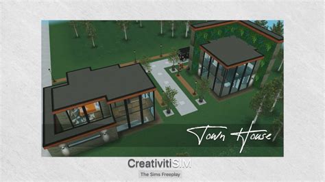 Creativitisim Town House Speed Build House Tour The Sims