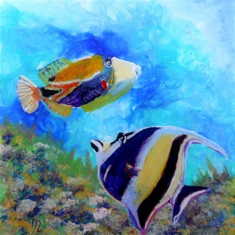 Tropical Fish Art, Moorish Idol Art, Hawaiian Art, Ocean Fish Art, Hawaiian Fish Art, Gifts for ...