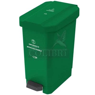 Contenedor De Basura L Verde Organico Aprovechable Colibri