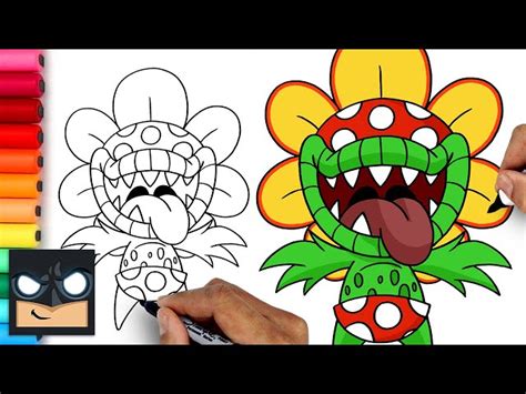 How To Draw Petey Piranha Super Mario Videos For Kids