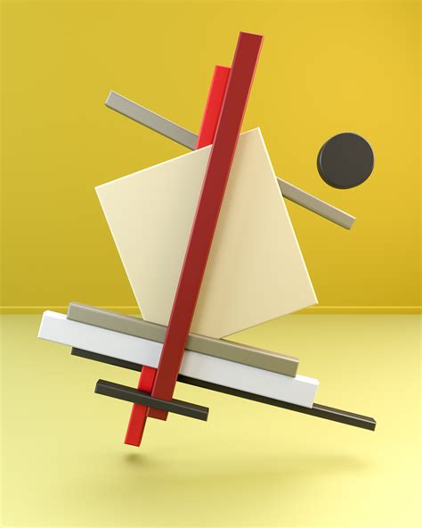 3d Rendering And Digital Art Suprematism And Constructivism