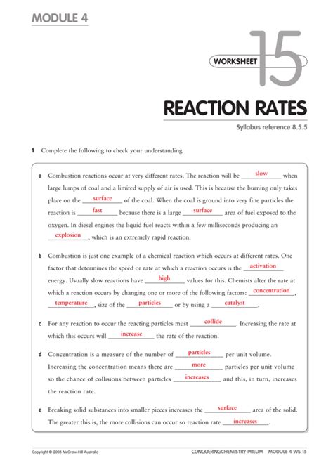 Reaction Rates