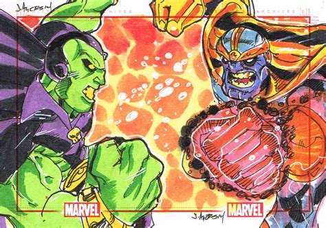 Marvel 75 Drax vs Thanos by ayersart on DeviantArt