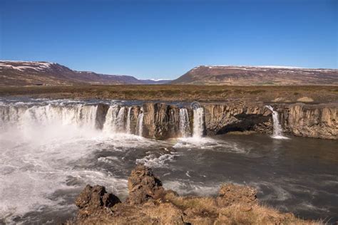 Godafoss Waterfall Iceland Beautiful Daily Exposure Done During The