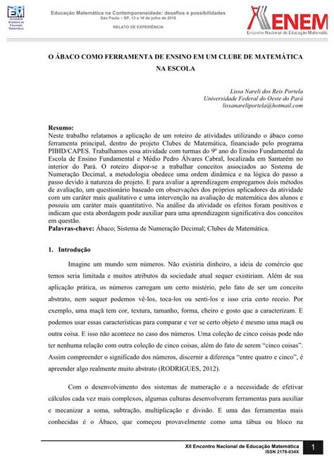 Pdf O Baco Como Ferramenta De Ensino Em Um Clube E Sempre No